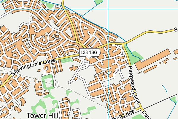 L33 1SG map - OS VectorMap District (Ordnance Survey)