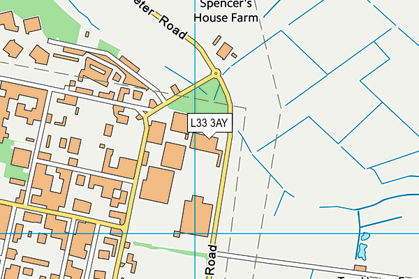 L33 3AY map - OS VectorMap District (Ordnance Survey)
