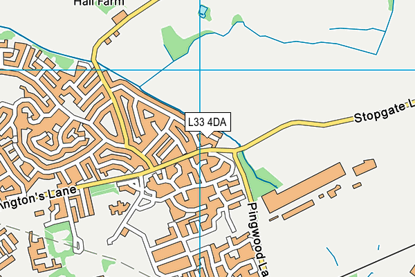 L33 4DA map - OS VectorMap District (Ordnance Survey)