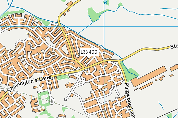 L33 4DD map - OS VectorMap District (Ordnance Survey)