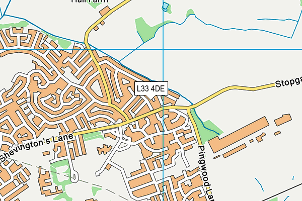 L33 4DE map - OS VectorMap District (Ordnance Survey)