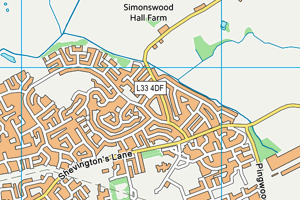 L33 4DF map - OS VectorMap District (Ordnance Survey)