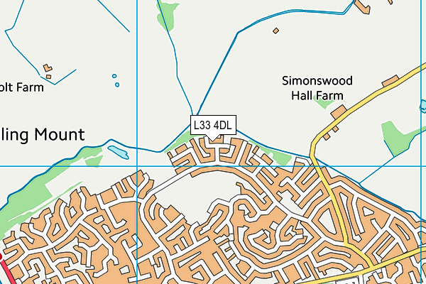 L33 4DL map - OS VectorMap District (Ordnance Survey)