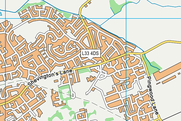 L33 4DS map - OS VectorMap District (Ordnance Survey)