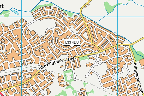 L33 4DU map - OS VectorMap District (Ordnance Survey)