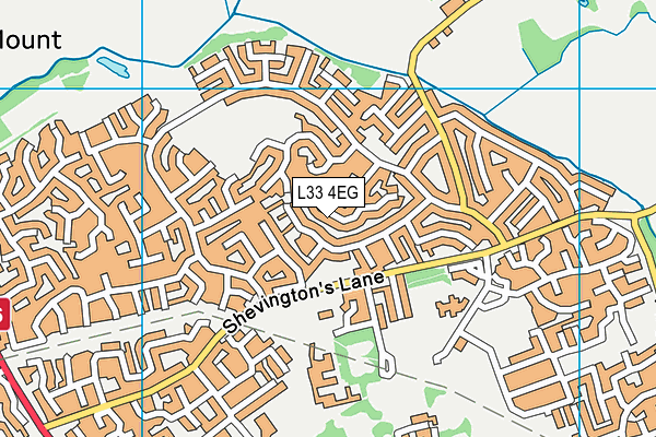 L33 4EG map - OS VectorMap District (Ordnance Survey)