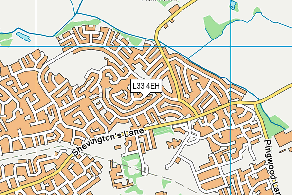 L33 4EH map - OS VectorMap District (Ordnance Survey)