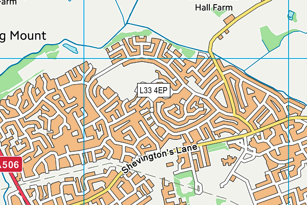 L33 4EP map - OS VectorMap District (Ordnance Survey)