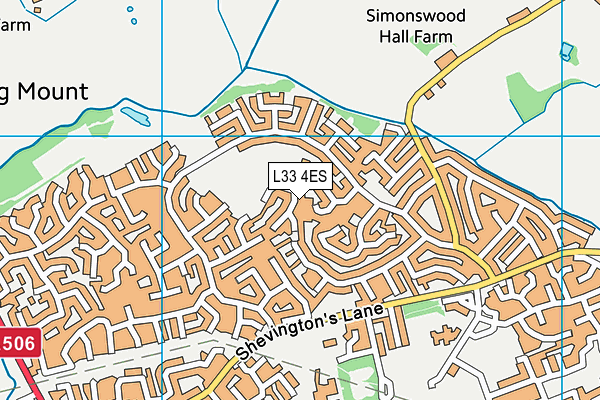 L33 4ES map - OS VectorMap District (Ordnance Survey)