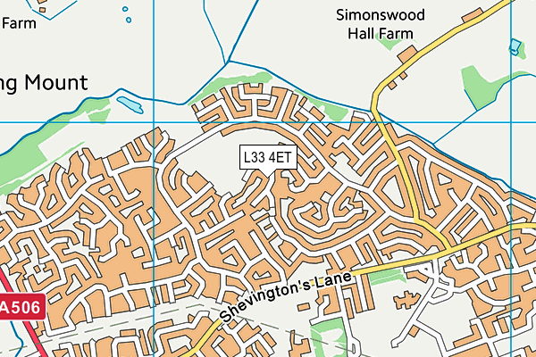 L33 4ET map - OS VectorMap District (Ordnance Survey)
