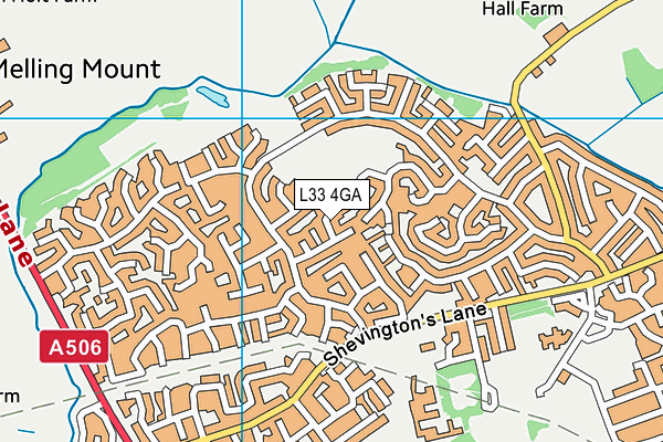 L33 4GA map - OS VectorMap District (Ordnance Survey)