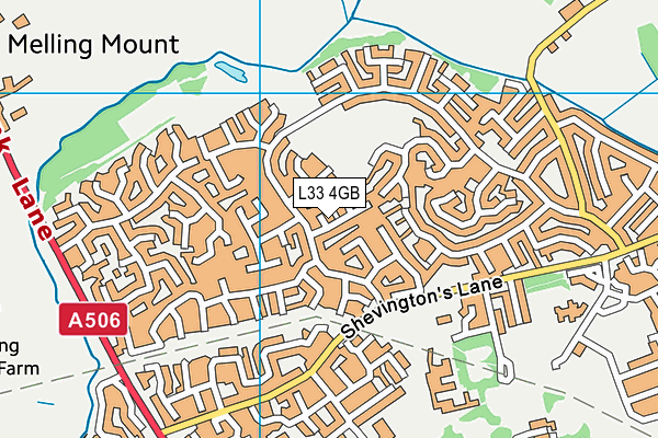L33 4GB map - OS VectorMap District (Ordnance Survey)