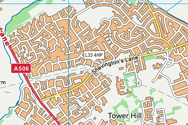 L33 4HP map - OS VectorMap District (Ordnance Survey)