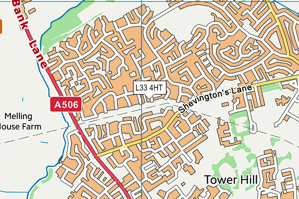 L33 4HT map - OS VectorMap District (Ordnance Survey)