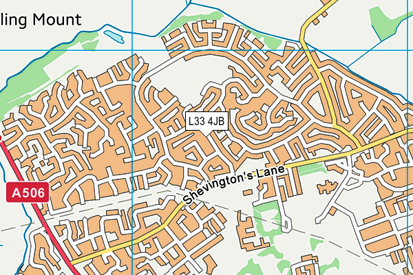 L33 4JB map - OS VectorMap District (Ordnance Survey)