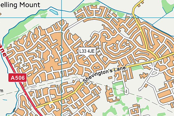 L33 4JE map - OS VectorMap District (Ordnance Survey)