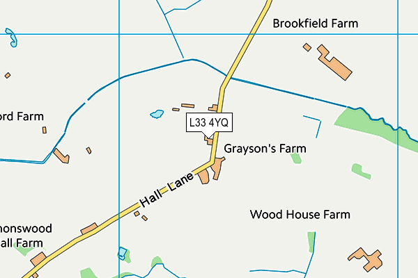 L33 4YQ map - OS VectorMap District (Ordnance Survey)