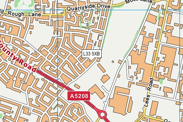 L33 5XB map - OS VectorMap District (Ordnance Survey)