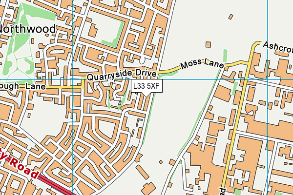 L33 5XF map - OS VectorMap District (Ordnance Survey)
