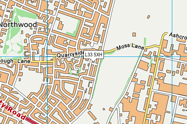 L33 5XH map - OS VectorMap District (Ordnance Survey)