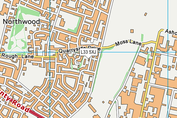 L33 5XJ map - OS VectorMap District (Ordnance Survey)