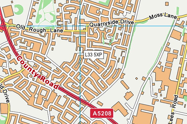 L33 5XP map - OS VectorMap District (Ordnance Survey)