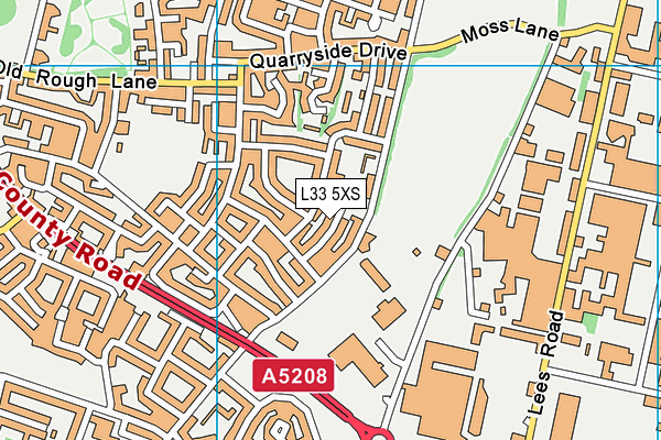L33 5XS map - OS VectorMap District (Ordnance Survey)