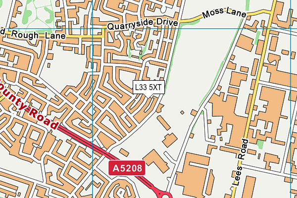L33 5XT map - OS VectorMap District (Ordnance Survey)