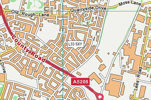 L33 5XY map - OS VectorMap District (Ordnance Survey)