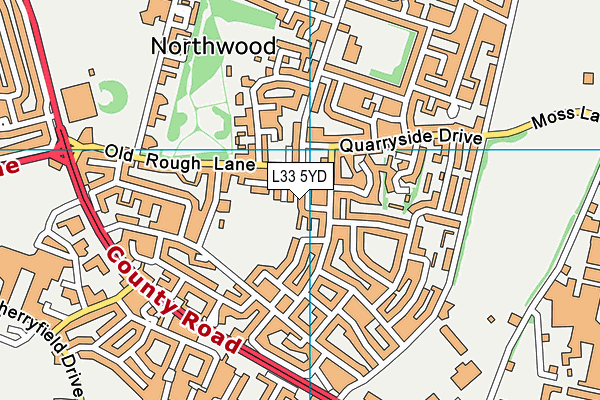L33 5YD map - OS VectorMap District (Ordnance Survey)