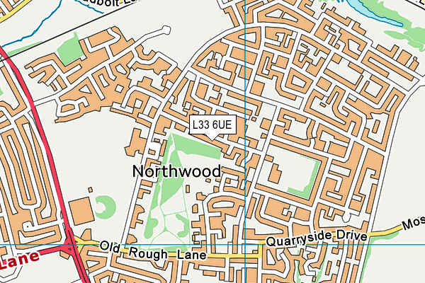 L33 6UE map - OS VectorMap District (Ordnance Survey)