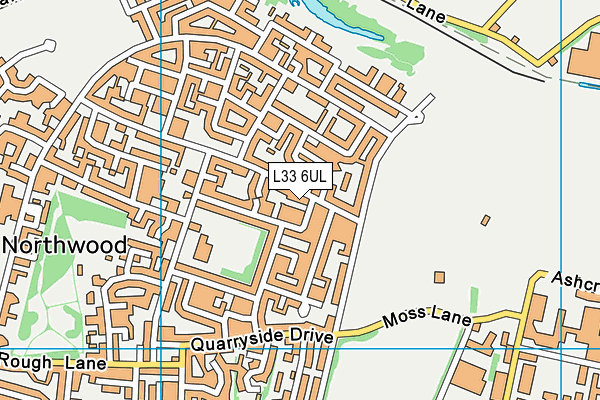 L33 6UL map - OS VectorMap District (Ordnance Survey)