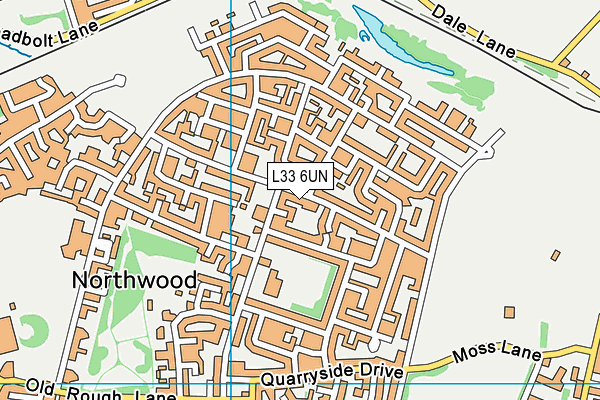 L33 6UN map - OS VectorMap District (Ordnance Survey)