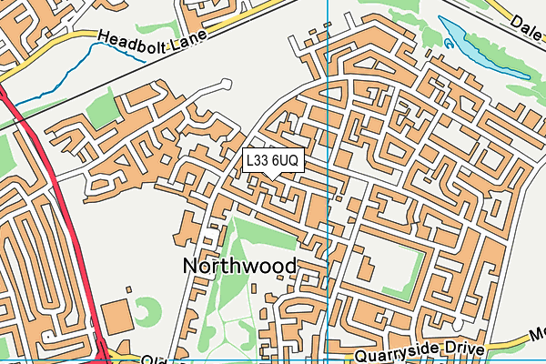 L33 6UQ map - OS VectorMap District (Ordnance Survey)
