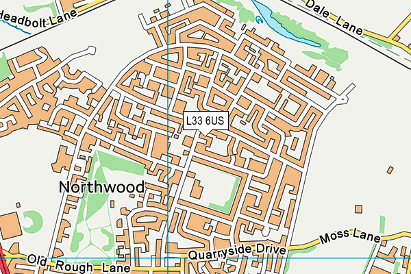 L33 6US map - OS VectorMap District (Ordnance Survey)