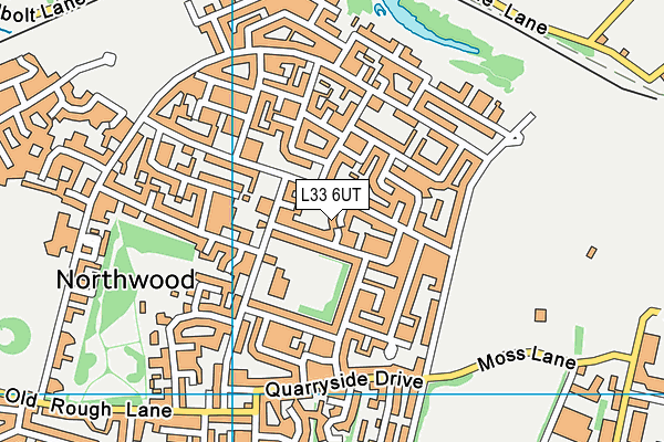 L33 6UT map - OS VectorMap District (Ordnance Survey)