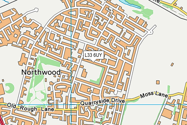 L33 6UY map - OS VectorMap District (Ordnance Survey)