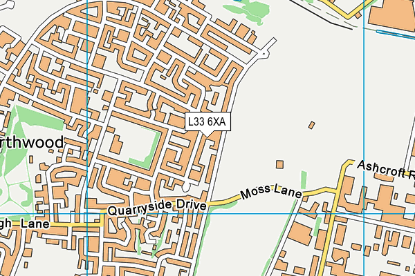 L33 6XA map - OS VectorMap District (Ordnance Survey)