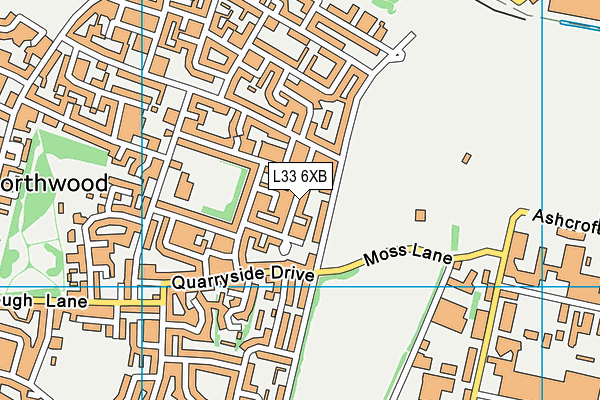 L33 6XB map - OS VectorMap District (Ordnance Survey)