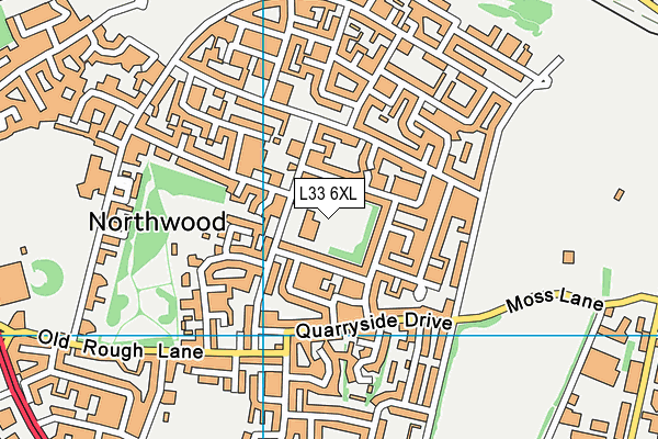 St Maries Primary School map (L33 6XL) - OS VectorMap District (Ordnance Survey)