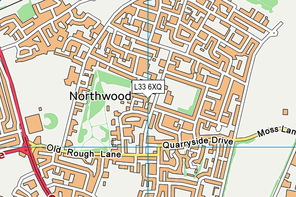 L33 6XQ map - OS VectorMap District (Ordnance Survey)