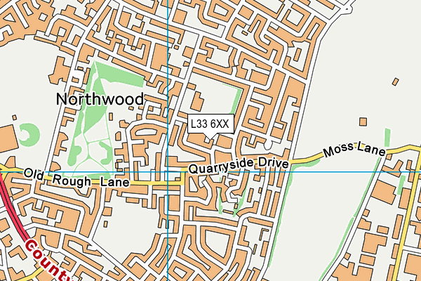 L33 6XX map - OS VectorMap District (Ordnance Survey)