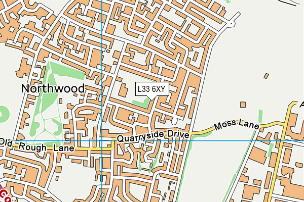 L33 6XY map - OS VectorMap District (Ordnance Survey)