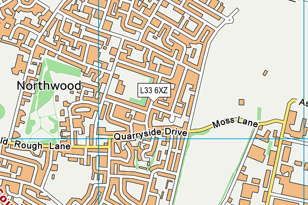 L33 6XZ map - OS VectorMap District (Ordnance Survey)