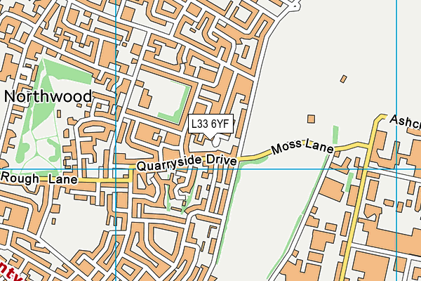 L33 6YF map - OS VectorMap District (Ordnance Survey)
