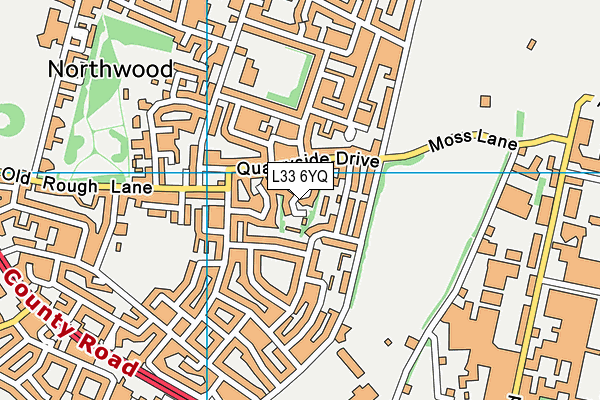 L33 6YQ map - OS VectorMap District (Ordnance Survey)