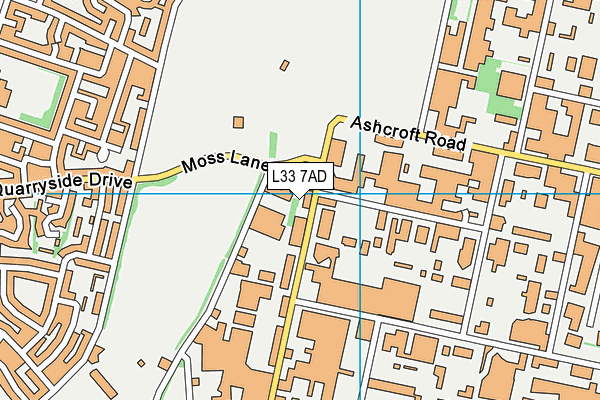 L33 7AD map - OS VectorMap District (Ordnance Survey)