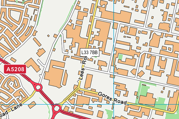 L33 7BB map - OS VectorMap District (Ordnance Survey)