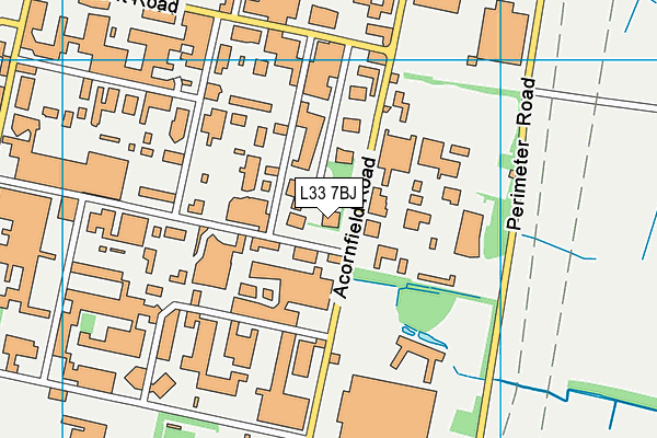 L33 7BJ map - OS VectorMap District (Ordnance Survey)