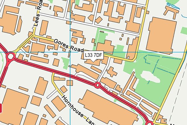 L33 7DF map - OS VectorMap District (Ordnance Survey)